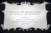 COLEGIO DE BACHILLERES PLANTEL 1 “EL ROSARIO” INTEGRANTES: GABRIELA MOLINERO FRANCO GENESIS ELIZABETH GONZALEZ CORTEZ GRUPO: 208.
