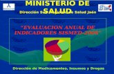 Dir Dirección Sub Regional de Salud Jaén MINISTERIO DE SALUD Dirección de Medicamentos, Insumos y Drogas “EVALUACION ANUAL DE INDICADORES SISMED-2006”