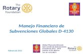 Manejo Financiero de Subvenciones Globales D-4130 Febrero de 2015.