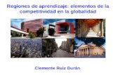 Regiones de aprendizaje: elementos de la competitividad en la globalidad Clemente Ruiz Durán.