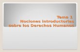 Tema 1 Nociones introductorias sobre los Derechos Humanos.