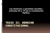 Los derechos y garantías sociales.: artículos 50 a 74 de la Constitución Política.