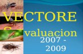 VECTORES Evaluacion 2007 - 2009. AÑOS 2007 – 2009 2007 Brote de dengue de gran magnitud en los distritos de Porvenir, Florencia y Esperanza Provincia.