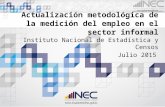 Actualización metodológica de la medición del empleo en el sector informal Instituto Nacional de Estadística y Censos Julio 2015.