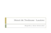 Henri de Toulouse- Lautrec Biografía y obras destacadas.