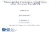 Alianzas público-privadas para Infraestructura crítica y Recursos Clave (CI/KR) Resumen Marzo de 2010 Preparado por: Thomas DiNanno International Assessment.
