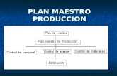 PLAN MAESTRO PRODUCCION. El plan maestro de producción es una herramienta que sirve para la planeación de los recursos que se necesi tarán para la producción