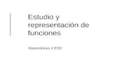 Estudio y representación de funciones Matemáticas 4 ESO.