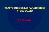 TRASTORNOS DE LAS PARATIROIDES Y DEL CALCIO Dr. Medina.