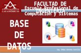 Ing. Eddye Sánchez Castillo FACULTAD DE INGENIERIA Escuela Profesional de Computación y Sistemas BASE DE DATOS I.
