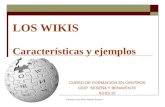 Ponente: Dulce María Jiménez Requena LOS WIKIS Características y ejemplos CURSO DE FORMACION EN CENTROS CEIP SESEÑA Y BENAVENTE 03-03-10.