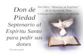 Don de Piedad Septenario al Espíritu Santo para pedir sus dones Clic para pasar Del libro “Abiertos al Espíritu” de la Sierva de Dios Concepción Cabrera.