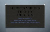 HERPES VIRURS TIPO 1 Y CIRUGIA DIANA ALVAREZ RESIDENTE DE ANESTESIA FUNDACION SANTA FE DE BOGOTA.