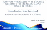 INSTITUTO TECNOLÓGICO Y DE ESTUDIOS SUPERIORES DE MONTERREY CAMPUS ESTADO DE MÉXICO Comunicación organizacional Actividad 4: Inventario de público en el.