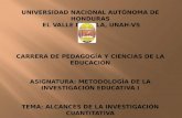 UNIVERSIDAD NACIONAL AUTÓNOMA DE HONDURAS EL VALLE DE SULA, UNAH-VS CARRERA DE PEDAGOGÍA Y CIENCIAS DE LA EDUCACIÓN ASIGNATURA: METODOLOGÍA DE LA INVESTIGACIÓN.