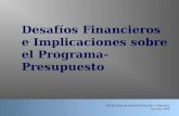 1 Desafíos Financieros e Implicaciones sobre el Programa-Presupuesto 1 SECRETARIA DE ADMINISTRACION Y FINANZAS Octubre 2008.