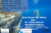 Monitoreo de Vibrio spp. de importancia epidemiológica Desde la costa hasta el talud continental en ambos laterales de la ZCP Jurquiza V., Odizzio M.,
