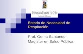 Estado de Necesidad de Respiración Prof. Gema Santander Magíster en Salud Pública.