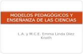 L.A. y M.C.E. Emma Linda Diez Knoth MODELOS PEDAGÓGICOS Y ENSEÑANZA DE LAS CIENCIAS.