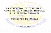 LA EDUCACIÓN INICIAL EN EL MARCO DE LA ATENCIÓN INTEGRAL A LA PRIMERA INFANCIA MUNICIPIO DE MAICAO Julio de 2015.