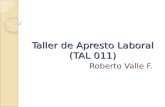 Taller de Apresto Laboral (TAL 011) Roberto Valle F.