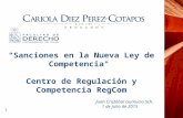 1 "Sanciones en la Nueva Ley de Competencia" Centro de Regulación y Competencia RegCom Juan Cristóbal Gumucio Sch. 1 de julio de 2015.