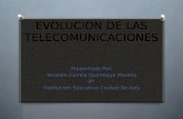 EVOLUCION DE LAS TELECOMUNICACIONES Presentado Por: Yeraldin Camila Quimbaya Moreno 9ª Institución Educativa Ciudad De Asís.