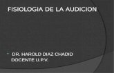 FISIOLOGIA DE LA AUDICION  DR. HAROLD DIAZ CHADID DOCENTE U.P.V.
