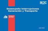 Desempeño Interrupciones Generación y Transporte Junio 2015.