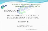 ELECTROVÁLVULAS Prof. Martín Hernández Macías MANTENIMIENTO A CIRCUITOS DE ELECTRÓNICA INDUSTRIAL UNIDAD II Centro de Bachillerato Tecnológico industrial.
