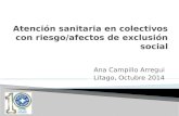 Ana Campillo Arregui Litago, Octubre 2014. Estudio del CIS: “Actitudes hacia la inmigración” 2008 – Un 27,9% de los españoles "cree que los inmigrantes.