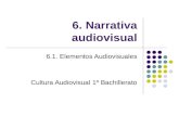 6. Narrativa audiovisual 6.1. Elementos Audiovisuales Cultura Audiovisual 1º Bachillerato.