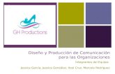 + Diseño y Producción de Comunicación para las Organizaciones Integrantes del Equipo: Jessica García, Jessica González, Itzel Cruz, Marcela Rodríguez.