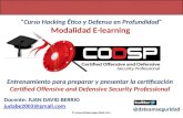 ©  “Curso Hacking Ético y Defensa en Profundidad” Modalidad E-learning Entrenamiento para preparar y presentar la certificación.