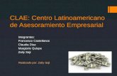 CLAE: Centro Latinoamericano de Asesoramiento Empresarial Integrantes: Francesco Castellanos Claudia Díaz Margiorie Quispe Zaily Saji Realizado por: Zaily.
