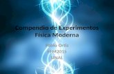 Compendio de Experimentos Física Moderna Pablo Ortiz FFM2015 UNAL.
