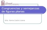 Congruencias y semejanzas de figuras planas Srta. Yanira Castro Lizana.