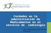 Cuidados en la administración de Medicamentos en el servicio de radiología Juan Sebastián Patiño Hurtado Enfermero.