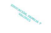 EDUCACIÓN, FAMILIA Y VALORES EDUCACIÓN, FAMILIA Y VALORES.