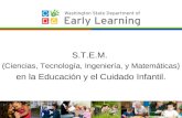 S.T.E.M. (Ciencias, Tecnología, Ingeniería, y Matemáticas) en la Educación y el Cuidado Infantil.