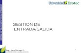 UNIVERSIDAD TECNOLÓGICA ECOTEC. ISO 9001:2008 1 Ing. Sara Noriega D. DOCENTE UNIVERSIDAD ECOTEC GESTION DE ENTRADA/SALIDA.