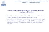 Taller sobre Estadísticas del Comercio Internacional de Servicios Panamá, 13 – 16 Septiembre 2005 Comercio Internacional de Servicios en América Latina.