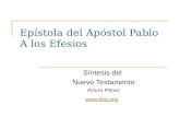 Epístola del Apóstol Pablo A los Efesios Síntesis del Nuevo Testamento Arturo Pérez .