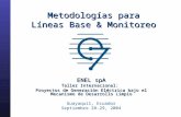 Metodologías para Líneas Base & Monitoreo ENEL spA Taller Internacional: Proyectos de Generación Eléctrica bajo el Mecanismo de Desarrollo Limpio Guayaquil,