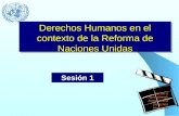 Derechos Humanos en el contexto de la Reforma de Naciones Unidas Sesión 1 Acción 2 Aprendiendo Juntos sobre Derechos Humanos.