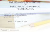 Presentación EL SISTEMA PENITENCIARIO EN ESPAÑA SITUACION ACTUAL, CIFRAS Y PROYECTOS A otras instituciones XVI JORNADAS NACIONALES DE DELEGADOS DE PASTORAL.