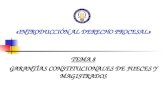«INTRODUCCIÓN AL DERECHO PROCESAL» TEMA 8 GARANTÍAS CONSTITUCIONALES DE JUECES Y MAGISTRADOS.