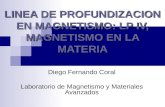LINEA DE PROFUNDIZACION EN MAGNETISMO: LP IV, MAGNETISMO EN LA MATERIA Diego Fernando Coral Laboratorio de Magnetismo y Materiales Avanzados.