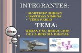 QUE ES WIMAX CARACTERISTICAS DE WIMAX TECNOLOGIA WIMAX EN ECUADOR DIFERENCIA DE WIMAX CON WIFI VENTAJAS DESVENTAJAS REDUCCION DE BRECHA DIGITAL.