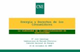 Energía y Derechos de los Consumidores Mª José Samaniego Subdirectora de Mercado Eléctrico Comisión Nacional de Energía 25 de noviembre de 2009 La viabilidad.